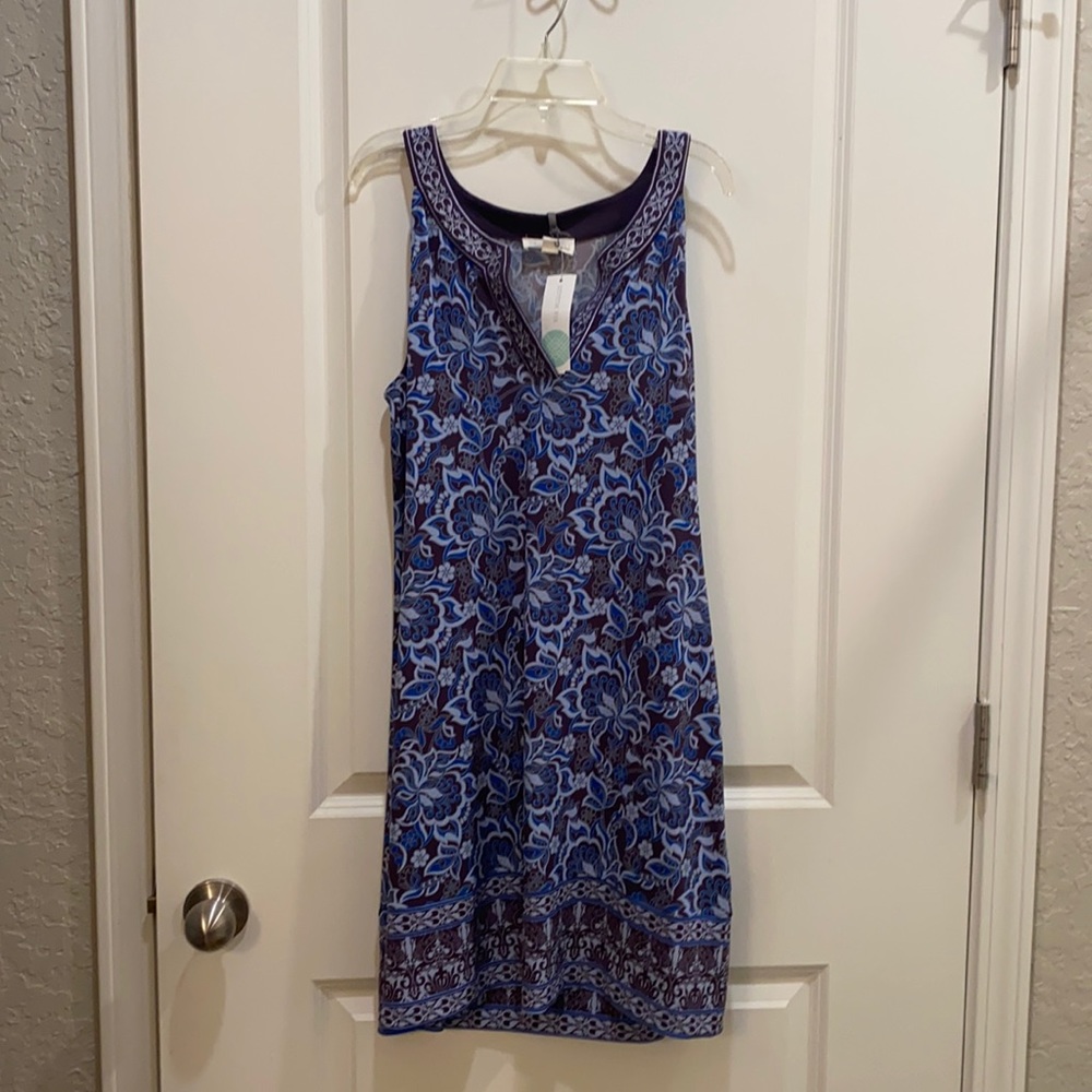 Dress: Alhambra embroidered trim knit dress